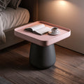 Comodino sospeso in legno, colore legno naturale